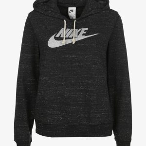 SUDADERA CON CAPUCHA NEGRA DE MUJER