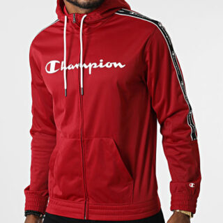 CHAQUETA CON CAPUCHA Y CREMALLERA CON BANDAS