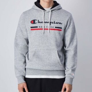 SUDADERA DE HOMBRE GRIS CON LOGO ESTAMPADO